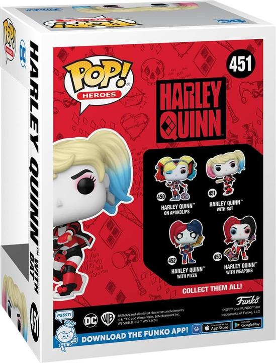 Actual product image Funko DC Comics: Harley Quinn Takeover POP! Heroes Vinyl Figur Harley with Bat 9 cm