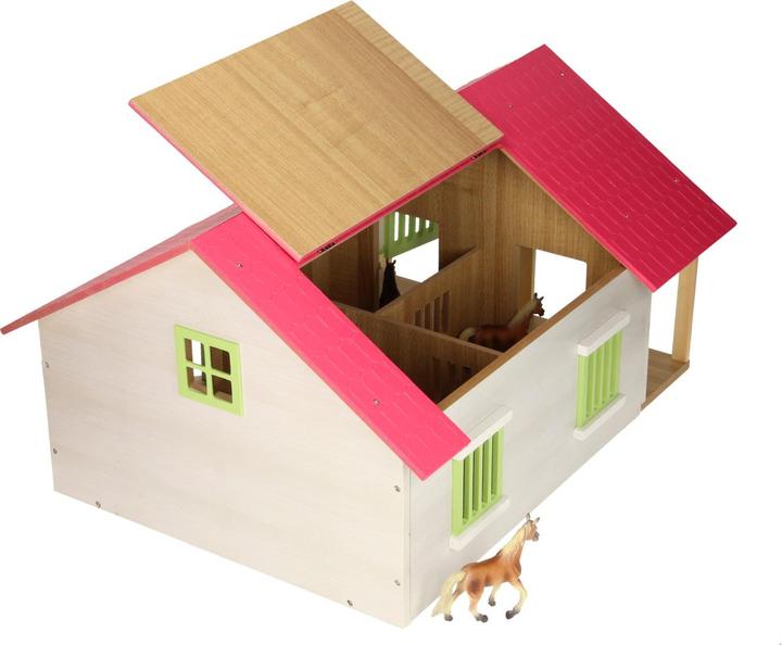 Image du produit Kids Globe Farming Écurie Rose avec 2 boxes et rangement