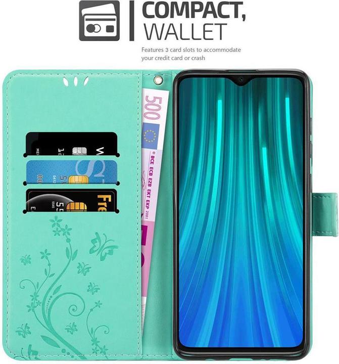 Actual product image Cadorabo Flower Book Cover (Xiaomi Redmi Note 8 Pro)