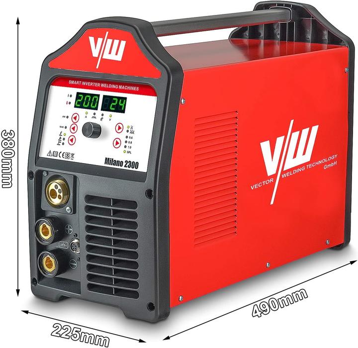 Produktbild Vector Welding Milano 2300 - Fülldraht Schweissgerät 200A Set mit Schweisshelm