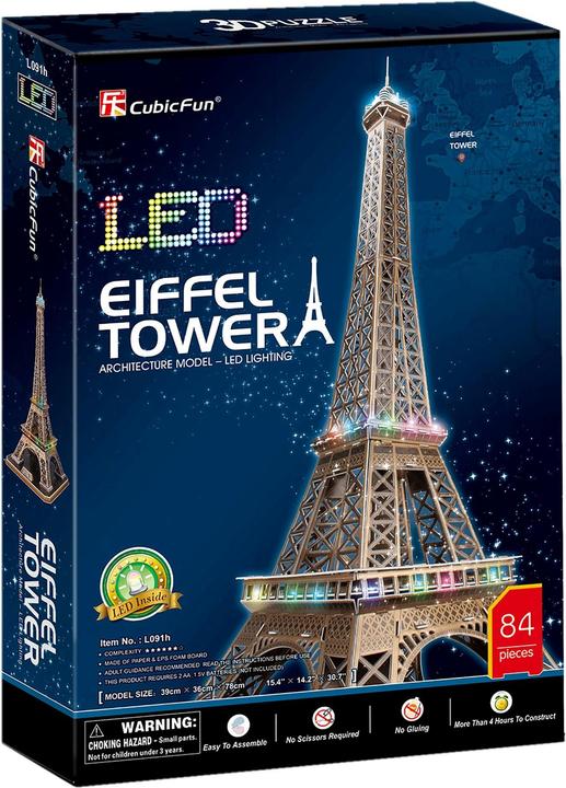 Produktbild Cubicfun PUZZLE 3D Eiffelturm (Das Licht) (84 Teile)
