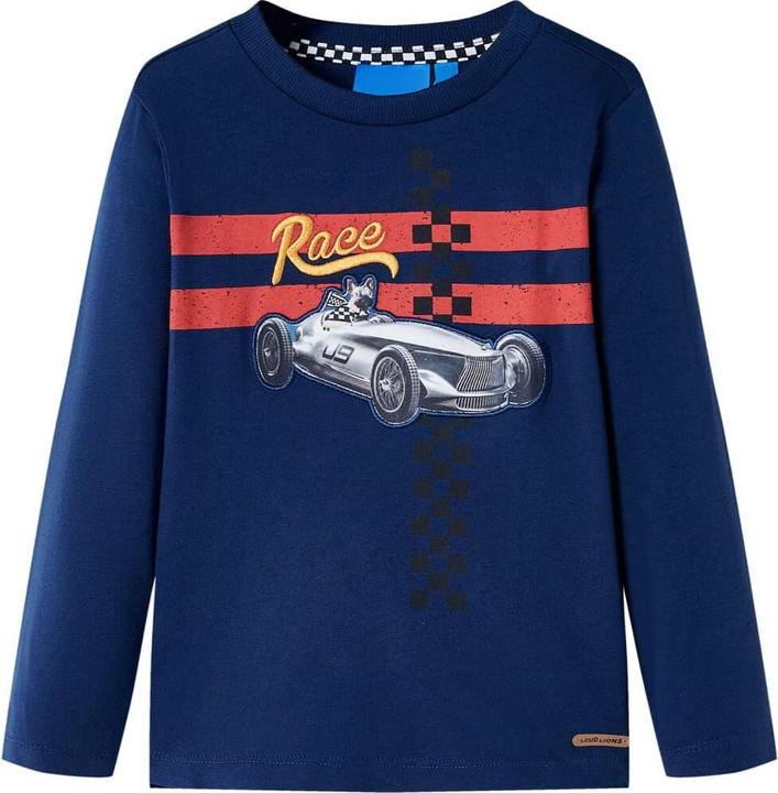 VidaXL Kinder-Langarmshirt Marineblau 92,Material: 100 (92)