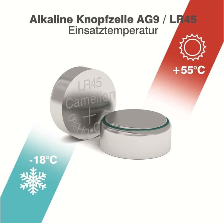 Actual product image Velleman LR936/AG9 (10 pcs., AG9/LR45/LR936/394, 50 mAh)