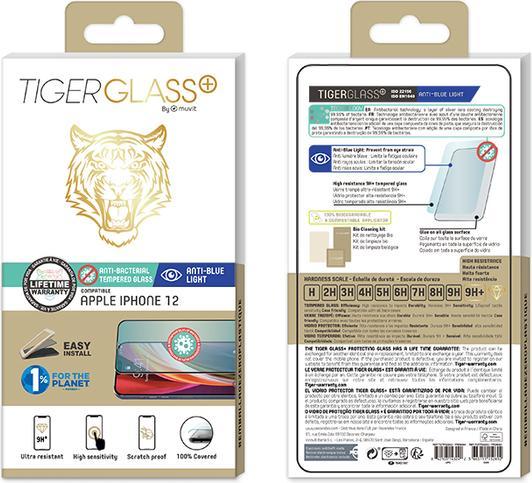 Image du produit Muvit Tiger Glass Plus Verre Anti Lum Bleue Anti Bact Iphone 12 Mini (1 pièce(s), Apple iPhone 12 mini)