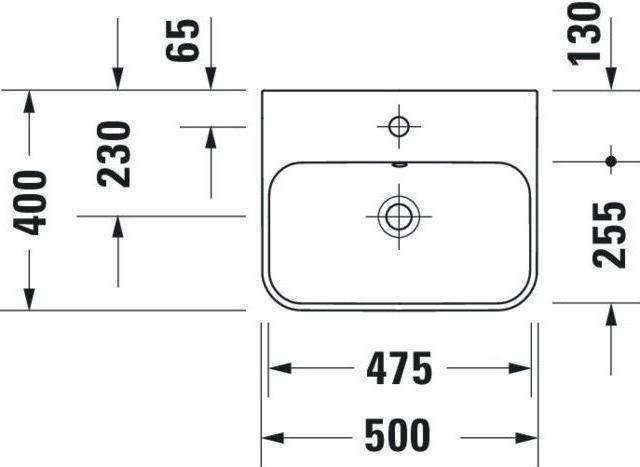 Image du produit Duravit Vasque à poser 50 x 40 cm Happy D.2 Plus Anthracite/blanc 2360506100 (400 mm, 500 mm)
