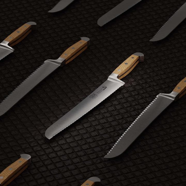 Produktbild Güde Brotmesser "Franz ", geschmiedet, Doppelkropf, Griff:Briccole di Venezia (32 cm)