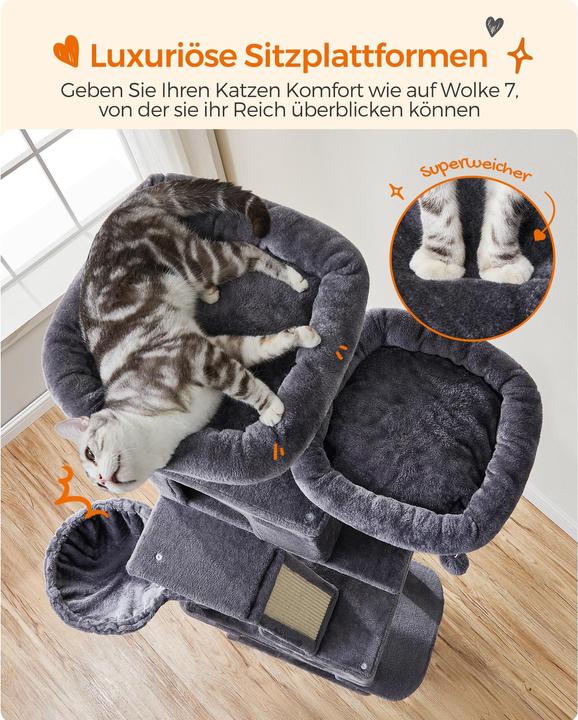 Actual product image Feandrea Cat Spa (206 cm, Grey)