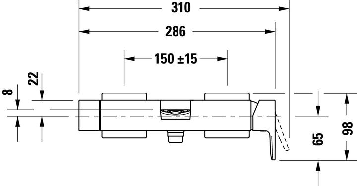 Nutritional values and ingredients Duravit Manhattan single lever bath mixer exposed, projection 196 mm, consumer 2, MH5230000