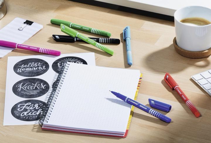 Actual product image STABILO SENSOR F Finliner with spring-loaded sharpener (Multicoloured, 6 x)