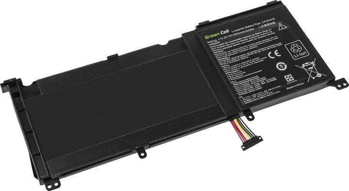 Image du produit GreenCell Batterie d'ordinateur portable C41N1416 Batterie pour Asus G501J UX501 - 15.2V - 3950mAh (3 cellules, 3950 mAh)