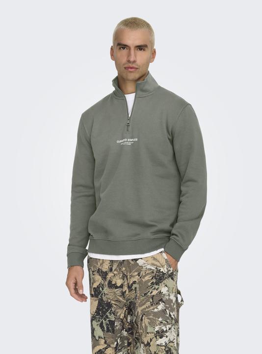 Actual product image Only & Sons Onscurated Reg Half Zip Sweat Noos (M)
