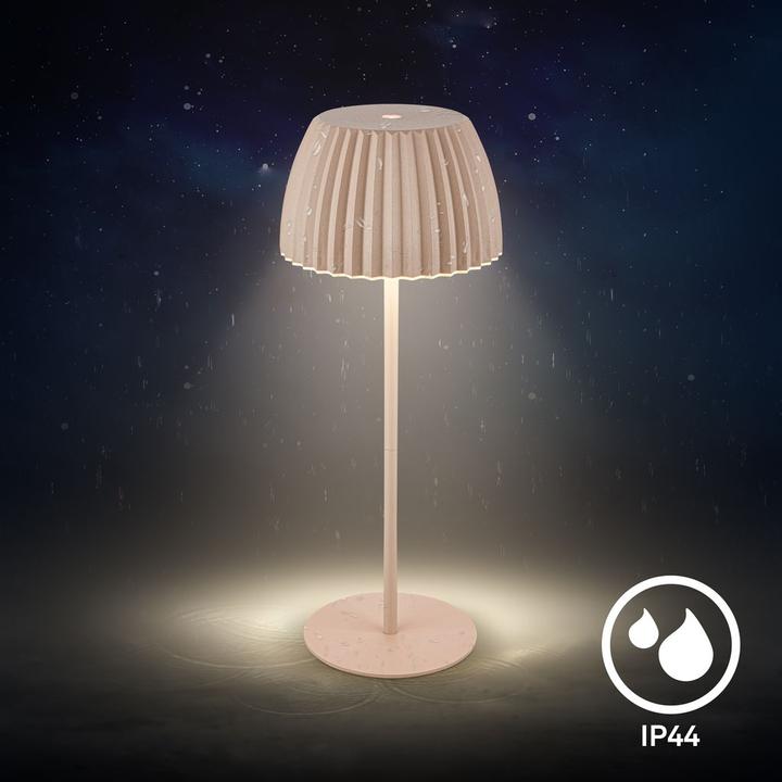 Image du produit Briloner Brilo unplugged RIFFLE Akku Tischleuchte mit Lichtkante - Beige (200 lm)