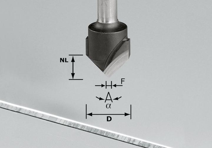 Produktbild Festool V-Nutfräser HW S8 D18-90°/Alu