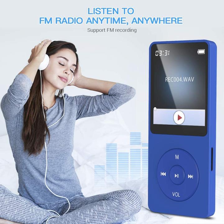 Actual product image Agptek 8GB MP3 Player Navy Blue (8 GB)