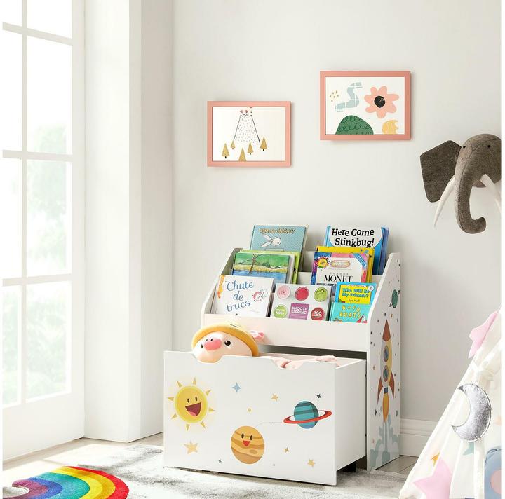 Immagine prodotto Songmics Scaffale per bambini bianco 62,5 x 29,5 x 70,0 cm