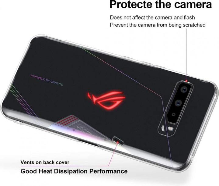 Actual product image Screenguard Asus ROG Phone 3 Flexible TPU Clear Case (Asus ROG Phone)
