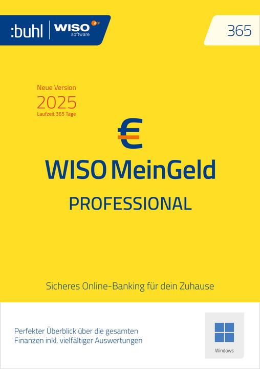 Actual product image Buhl Data Service WISO My Money Professional 365 2025 Download Code (1 User, 1 Devices/Users, 12 months)