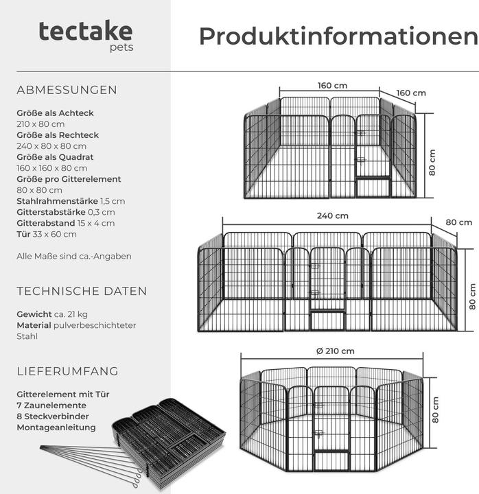 Actual product image tectake Puppy Playpen