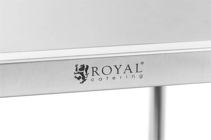 Actual product image Royal Catering Servierwagen Geschirrwagen Küchenwagen 2 Borde Abräumwagen bis 40 kg Edelstahl