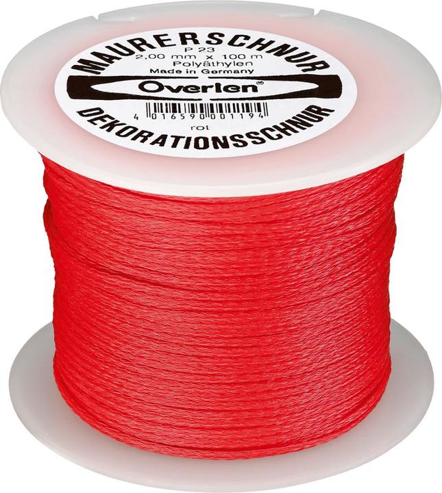 Immagine prodotto HP Autozubehör Cavo da muratore lunghezza 100 m Ø 2 mm 35 kg polietilene rosso (100 m)