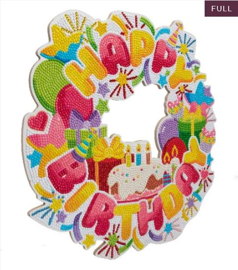 Produktbild Craft Buddy Crystal Art Kranz - Geburtstag 30 cm (Englisch)