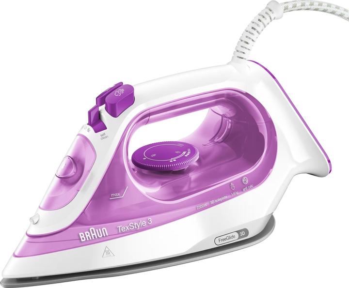 Produktbild Braun TexStyle 3 Dampfbügeleisen SI 3030 PU (2300 W, 145 g/min)