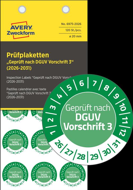 Produktbild Avery Prüfplaketten
