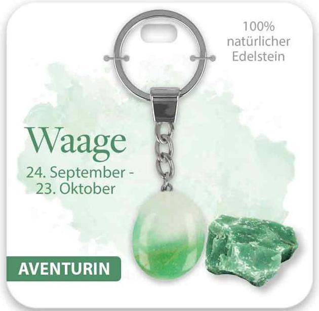 BB Klostermannn Schlsselanhnger Edelstein Aventurin Waage