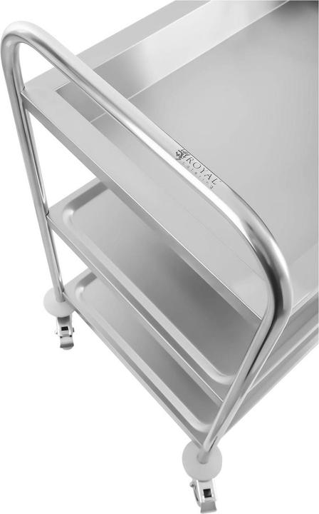 Immagine prodotto Royal Catering Carrello inox - 2 Mensole - portaposate
