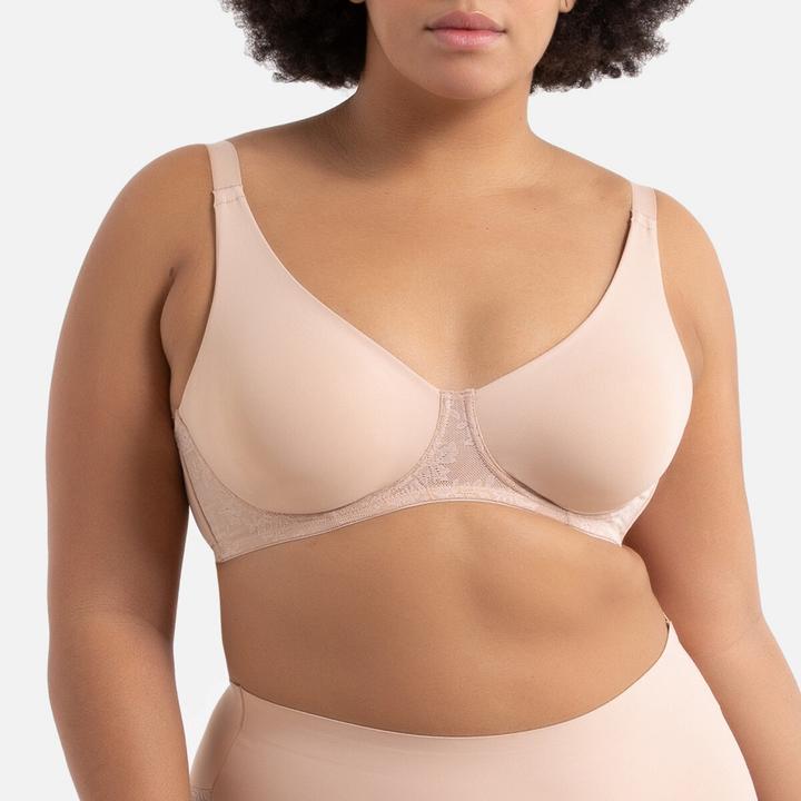 Actual product image La Redoute Collections Minimiser bra made from microfibre and lace (90 C)