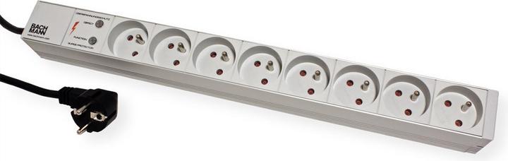 Productafbeelding Bachmann Stekkerdoos + Overspanningsbeveiliging-8 PC (8 x, CEE 7/3, CEE 7/5, 2 m)