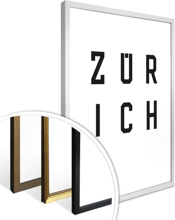 Produktbild Trenddeko Typographie Zürich (50 x 60 cm)