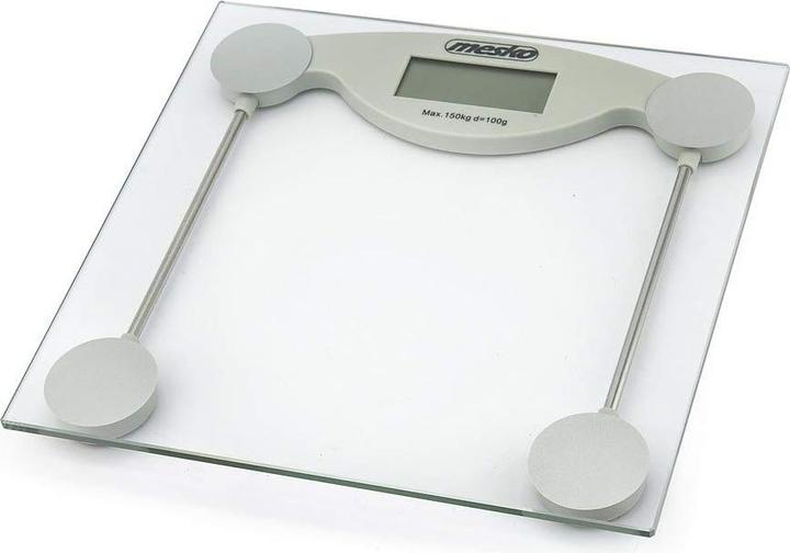 Immagine prodotto Mesko MS 8137 bilancia pesapersone Rettangolo trasparente, bianco Bilancia pesapersone elettronica (150 kg)