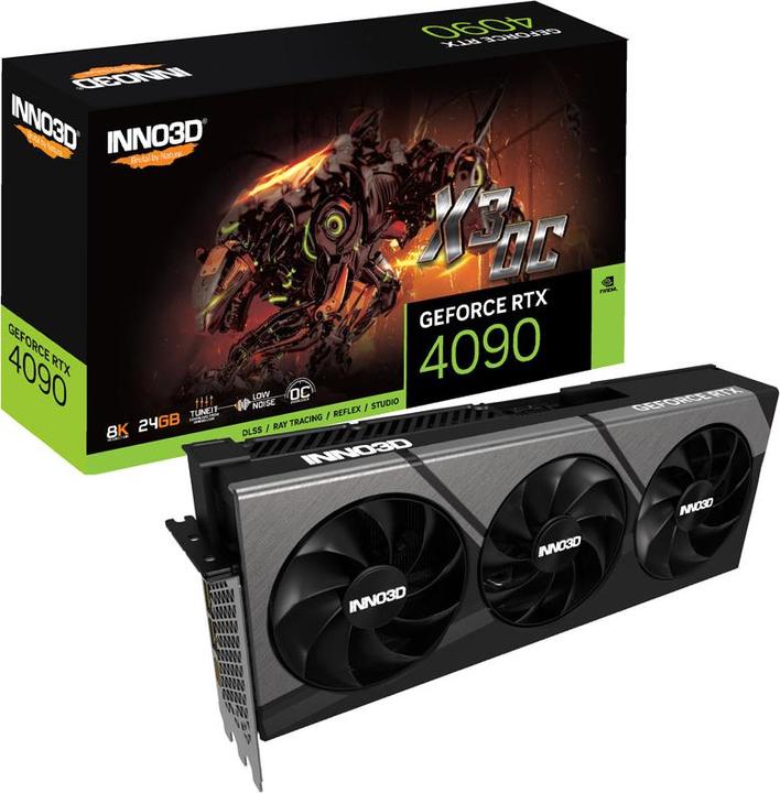Actual product image Inno3D GeForce RTX 4090 X3 OC NVIDIA GDDR6X (24 GB)
