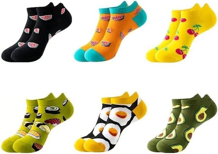Immagine prodotto ASMI 6 Paar bunte Sneaker-Socken Grösse 36-40 (confezione da 6, 36 - 40)