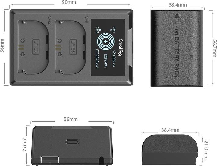 Produktbild SmallRig LP-E6NH Camera Battery and Charger Kit 3821 (Kamera Akku)