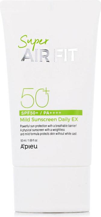 Actual product image A'Pieu Apieu Super Air Fit Mild Sunscreen Daily SPF50 PA 50ml (Sun cream face, SPF 50+, 50 ml)