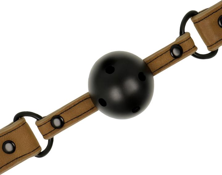 Image du produit Fetish submissive Bâillon de bal avec cuir végétalien