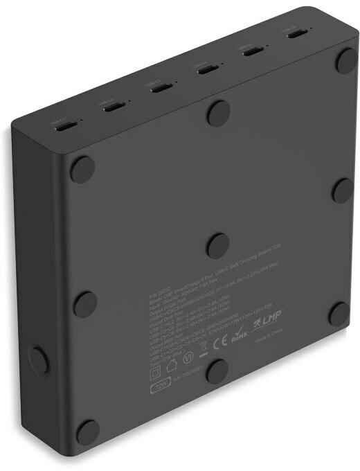 Actual product image LMP USB-C 6-Port GaN Power Adapter 72W for iPad with switch on (72 W)