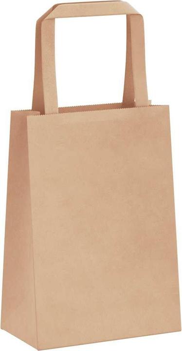 Produktbild VidaXL Kraftpapiertüten 50 Stk. mit Henkel Braun 15x8x21 cm Papiertüte (Geschenktüte, 50 x)