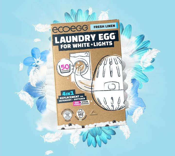 Image du produit Ecoegg L'oeuf pour le linge blanc - Spring Blossom (50 Cycles de lavage, Lessive en poudre)