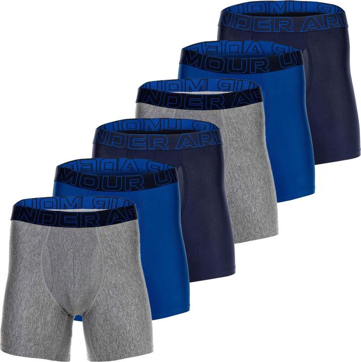 Under Armour Boxershort Sportlich Figurbetont UA PERFORMANCE TECH - SOLID 6 IN 6PK (XL, 6er Pack)