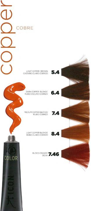 Immagine prodotto I.C.O.N. ECOTECH COLOR colore naturale #7.46 arancio sangue 60 ml (7.46)