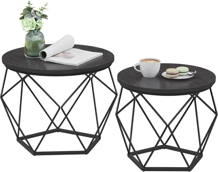 Produktbild Vasagle Runder Couchtisch 2er-Set mit abnehmbarer Platte, LCT041B22