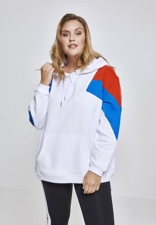 Immagine prodotto Urban Classics Felpa con cappuccio oversize 3-Tone Block da donna (XXL)