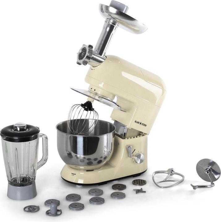 Produktbild Klarstein Lucia Morena Küchenmaschine inkl Fleischwolf1200W, 5 Liter, Creme (1200 W)