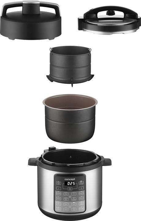 Actual product image Concept CK7000 multi cooker Black, Stainless steel