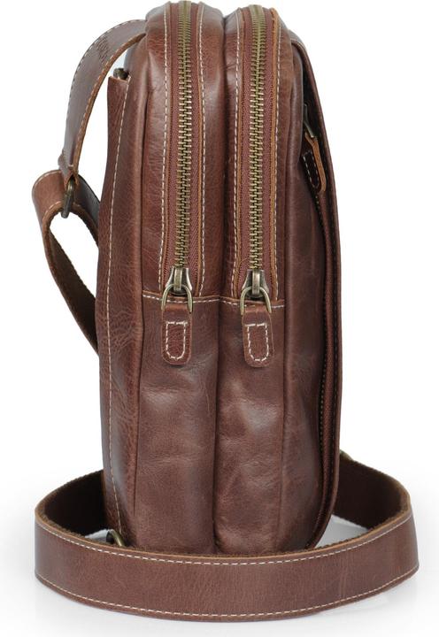 Only-Bags.Store Umhängetasche aus genarbtem Leder mit verstellbarem Schultergurt, Umhängetasche aus Leder, Unisex