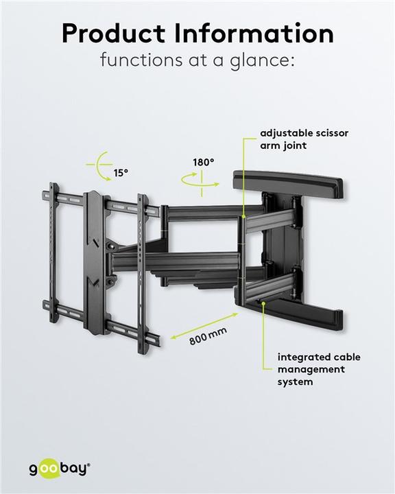 Actual product image Goobay Per Fullmotion (Wall, 70", 70 kg)