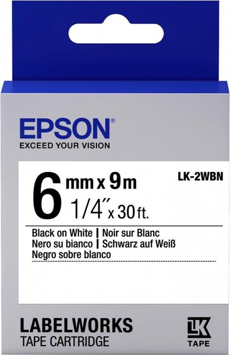 Epson Cassette D'étiquettes Lk-7wbn (3.60 cm, Noir, Blanc)